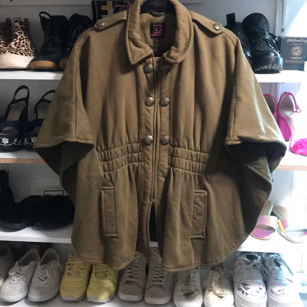 Material Girl military style poncho/jacket